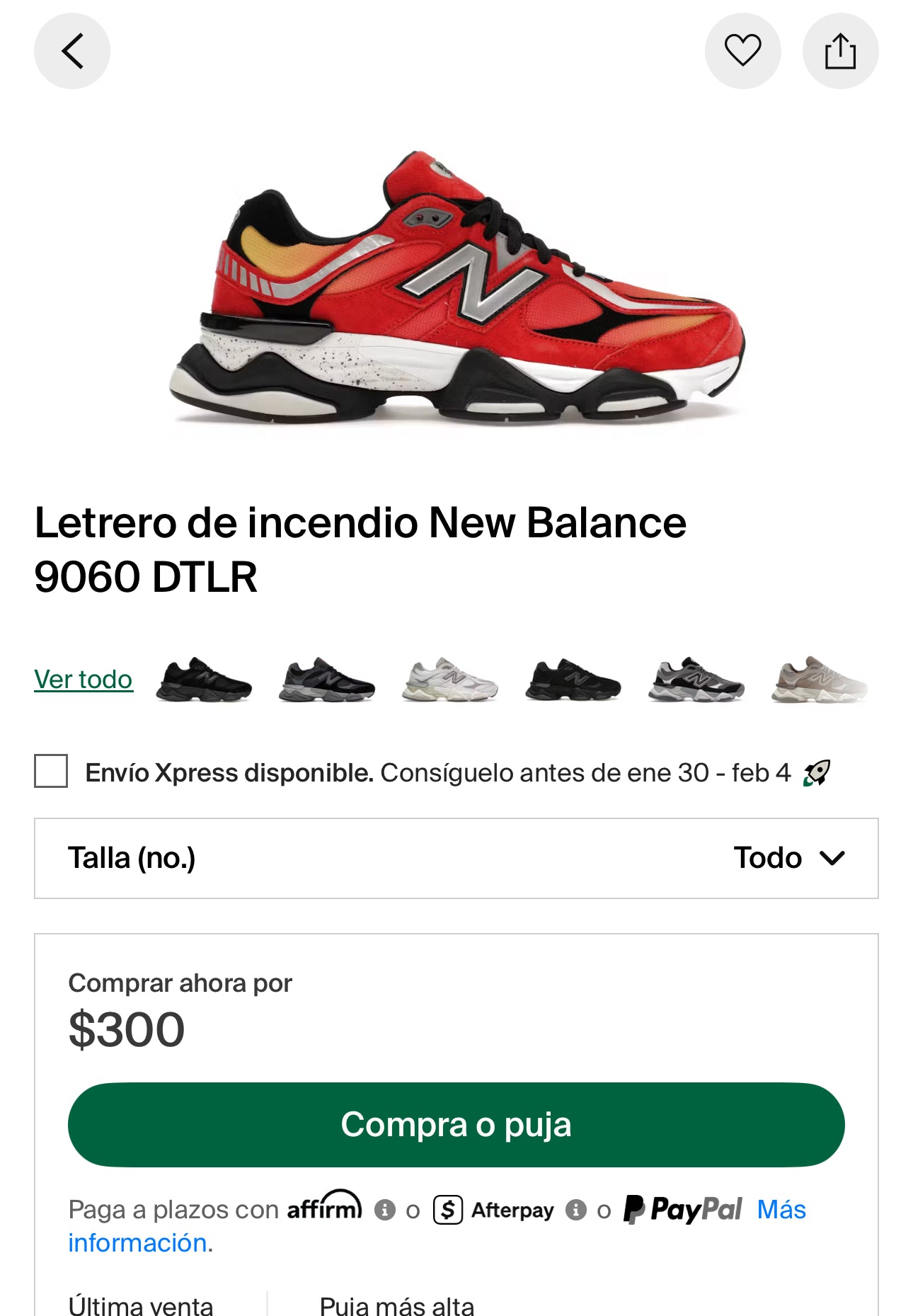 New Balance 9060 Fire Sign