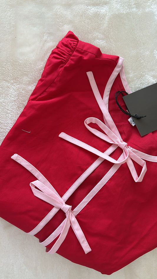 Red & pink Top