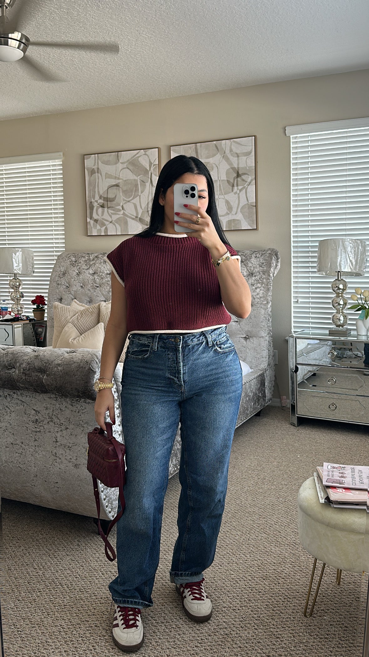 Burgundy sweater